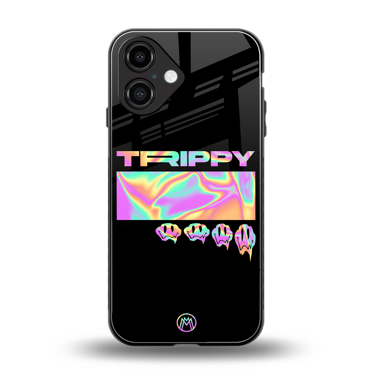 trippy trippy back phone cover | glass case for iphone 16