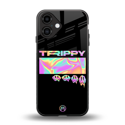 trippy trippy back phone cover | glass case for iphone 16