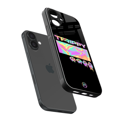 trippy trippy back phone cover | glass case for iphone 16
