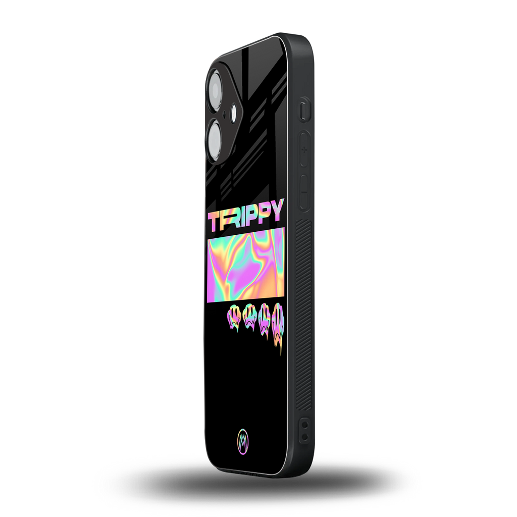 trippy trippy back phone cover | glass case for iphone 16