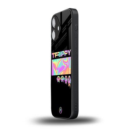 trippy trippy back phone cover | glass case for iphone 16
