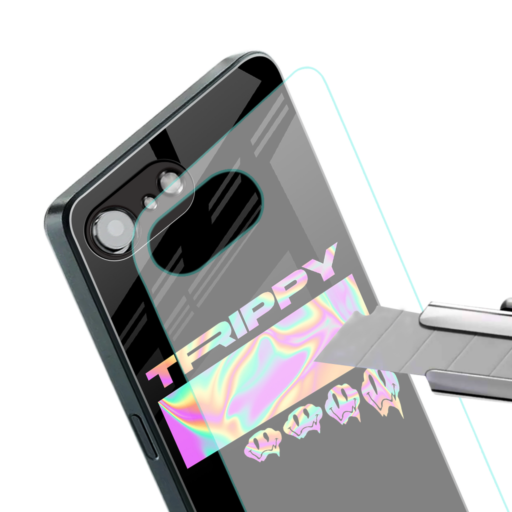trippy trippy back phone cover | glass case for iphone 16e