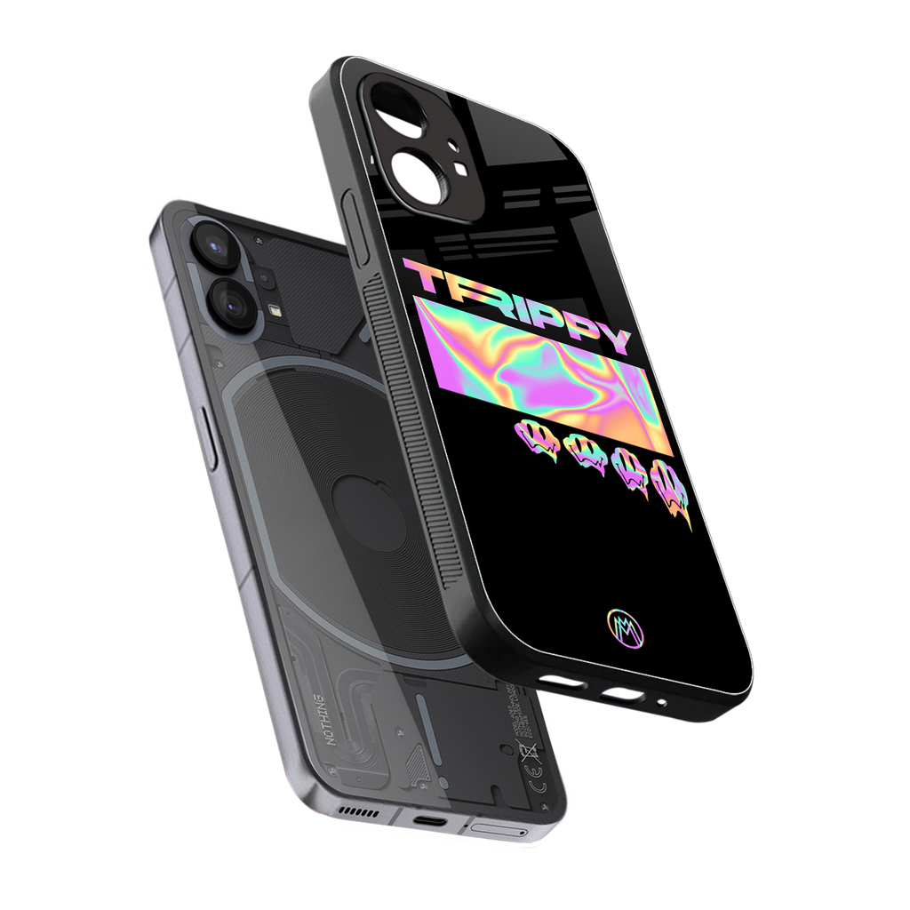 trippy trippy back phone cover | glass case for nothing phone 1