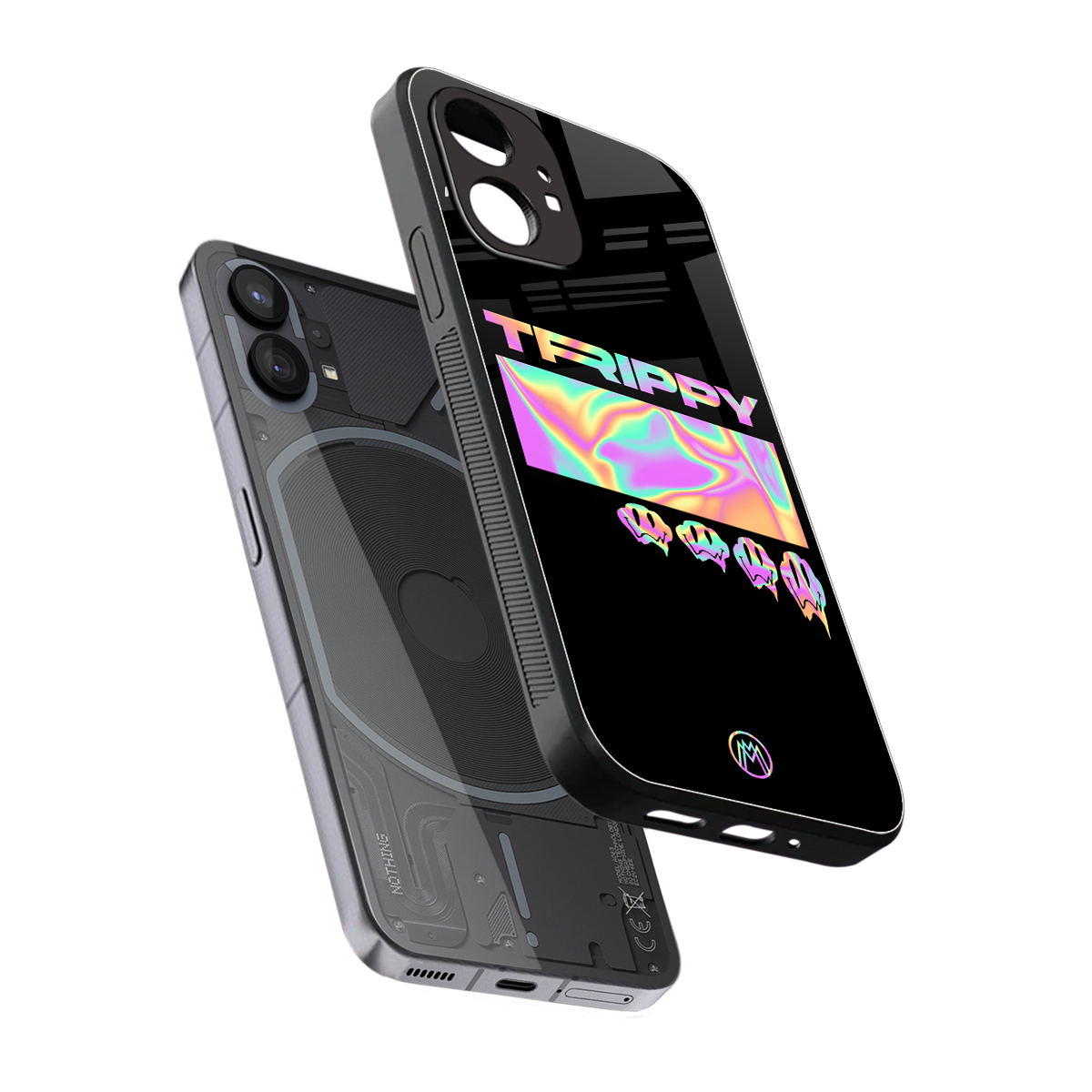 trippy trippy back phone cover | glass case for nothing phone 1
