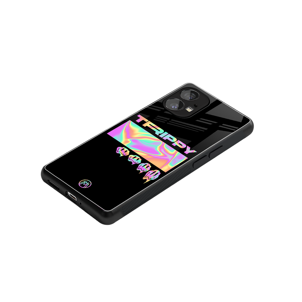 trippy trippy back phone cover | glass case for nothing phone 1