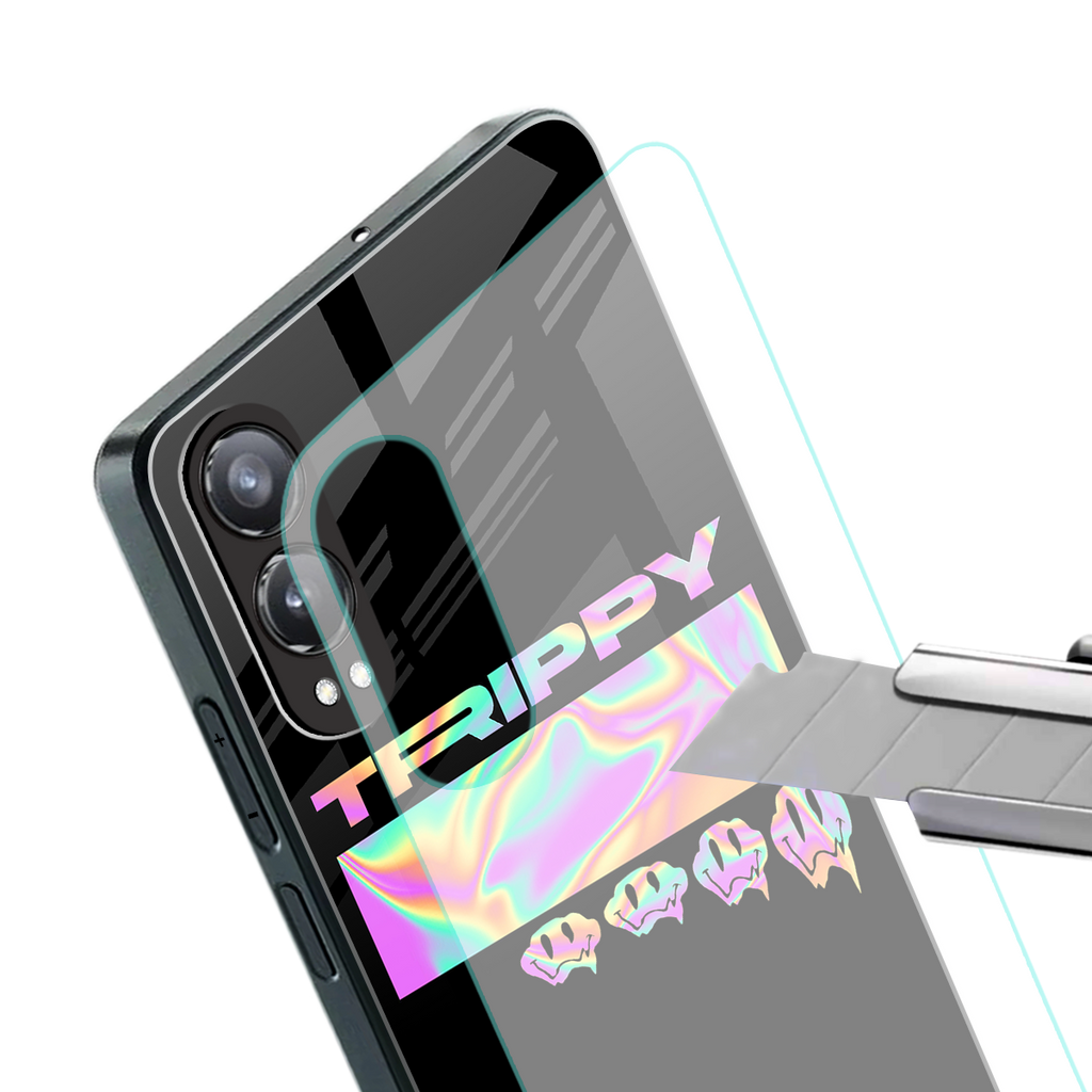 trippy trippy back phone cover | glass case for oneplus nord ce 4 lite
