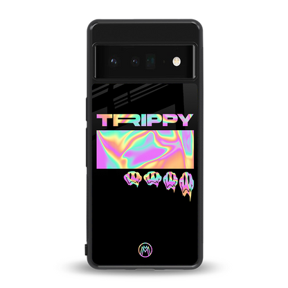trippy trippy back phone cover | glass case for google pixel 6 pro