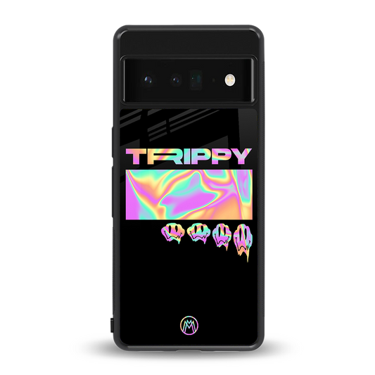 trippy trippy back phone cover | glass case for google pixel 6 pro