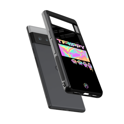 trippy trippy back phone cover | glass case for google pixel 6 pro