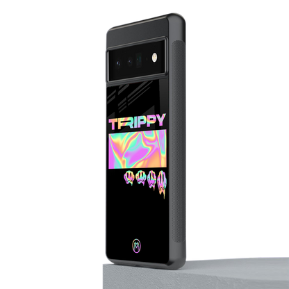 trippy trippy back phone cover | glass case for google pixel 6 pro