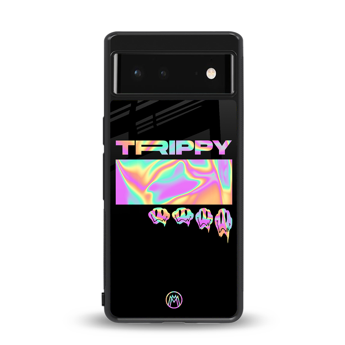 trippy trippy back phone cover | glass case for google pixel 6