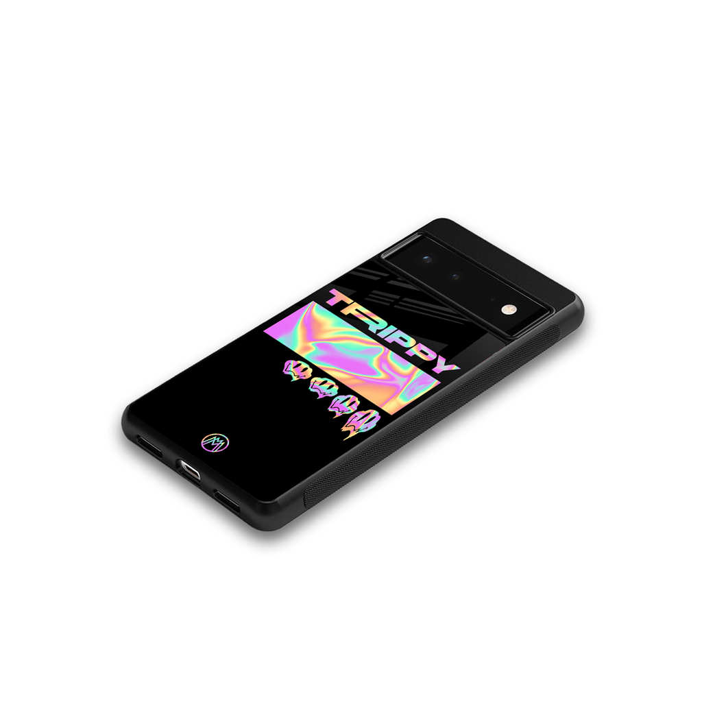 trippy trippy back phone cover | glass case for google pixel 6