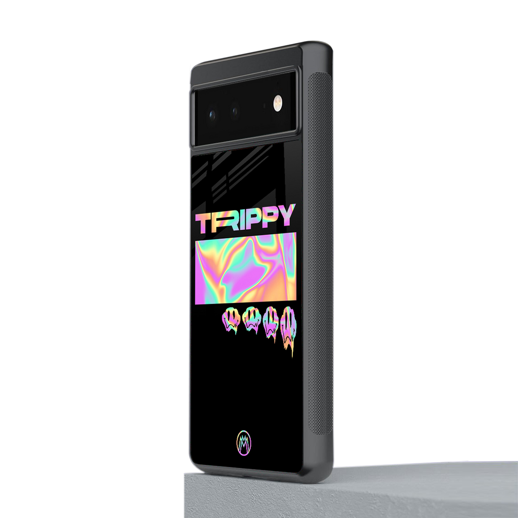 trippy trippy back phone cover | glass case for google pixel 6