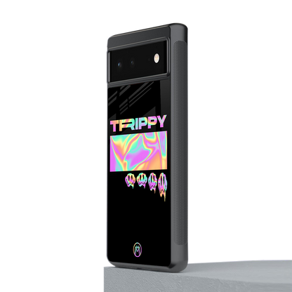 trippy trippy back phone cover | glass case for google pixel 6