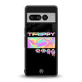 trippy trippy back phone cover | glass case for google pixel 7 pro