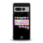 trippy trippy back phone cover | glass case for google pixel 7 pro