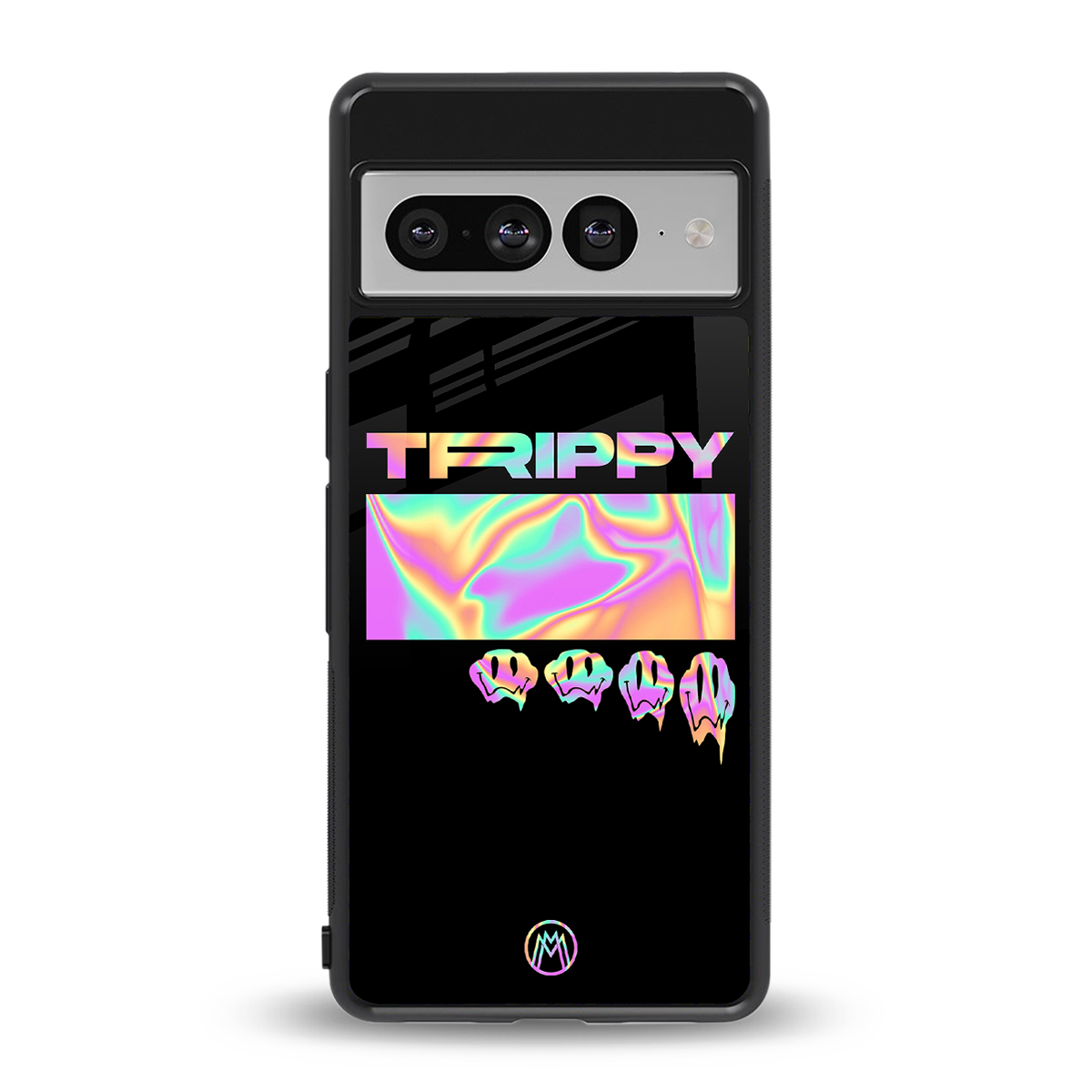 trippy trippy back phone cover | glass case for google pixel 7 pro