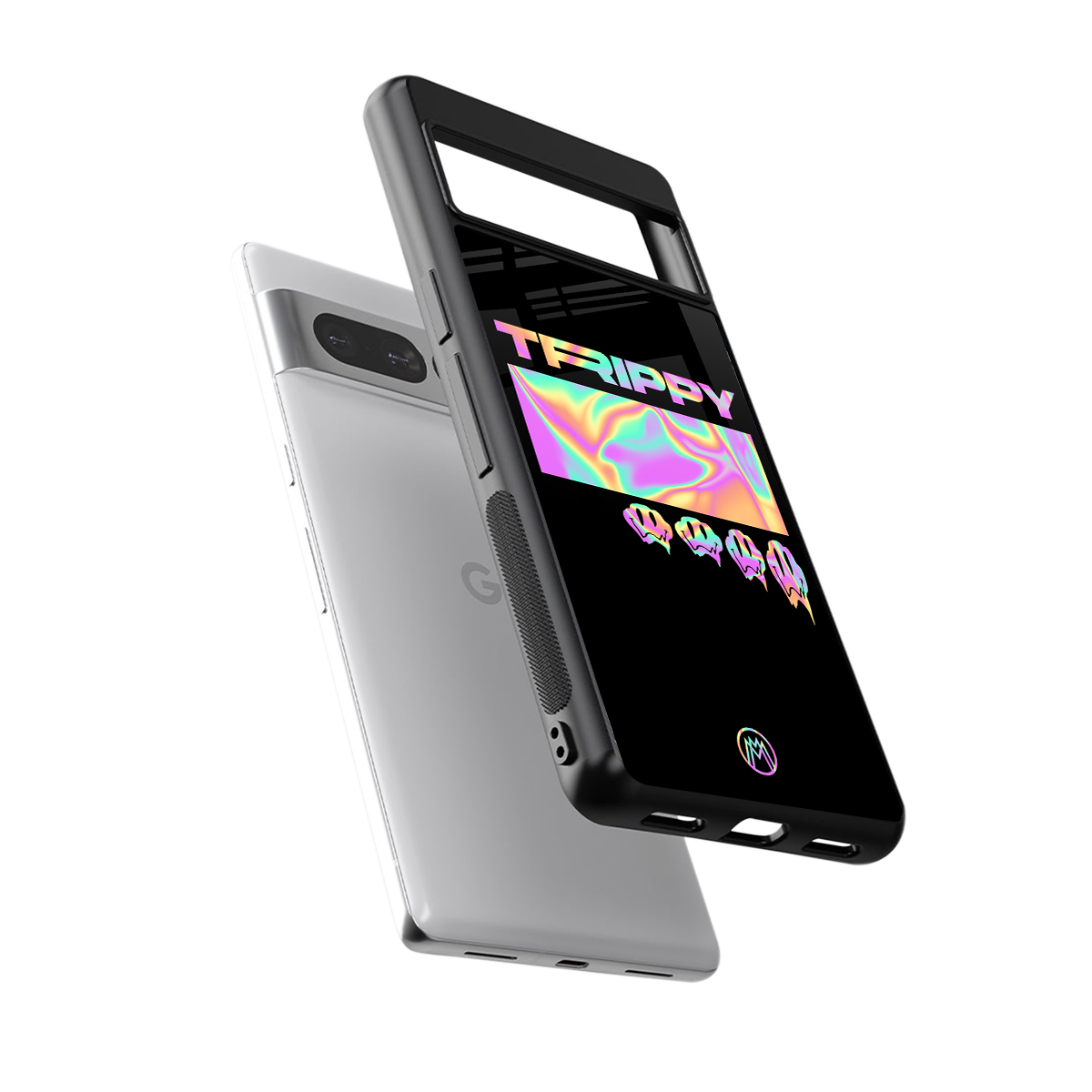 trippy trippy back phone cover | glass case for google pixel 7 pro