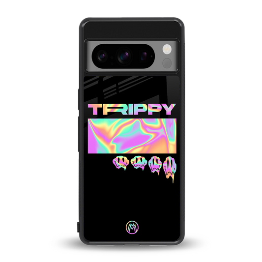 trippy trippy back phone cover | glass case for google pixel 8 pro