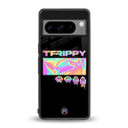 trippy trippy back phone cover | glass case for google pixel 8 pro
