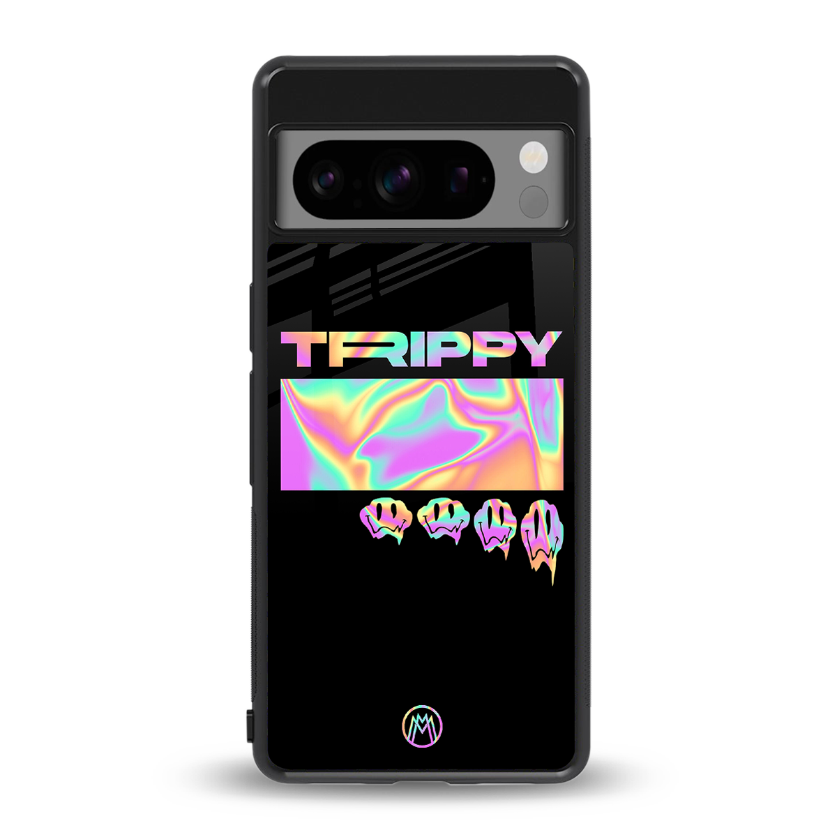 trippy trippy back phone cover | glass case for google pixel 8 pro