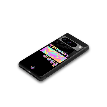 trippy trippy back phone cover | glass case for google pixel 8 pro