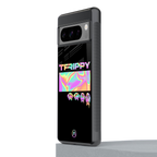 trippy trippy back phone cover | glass case for google pixel 8 pro