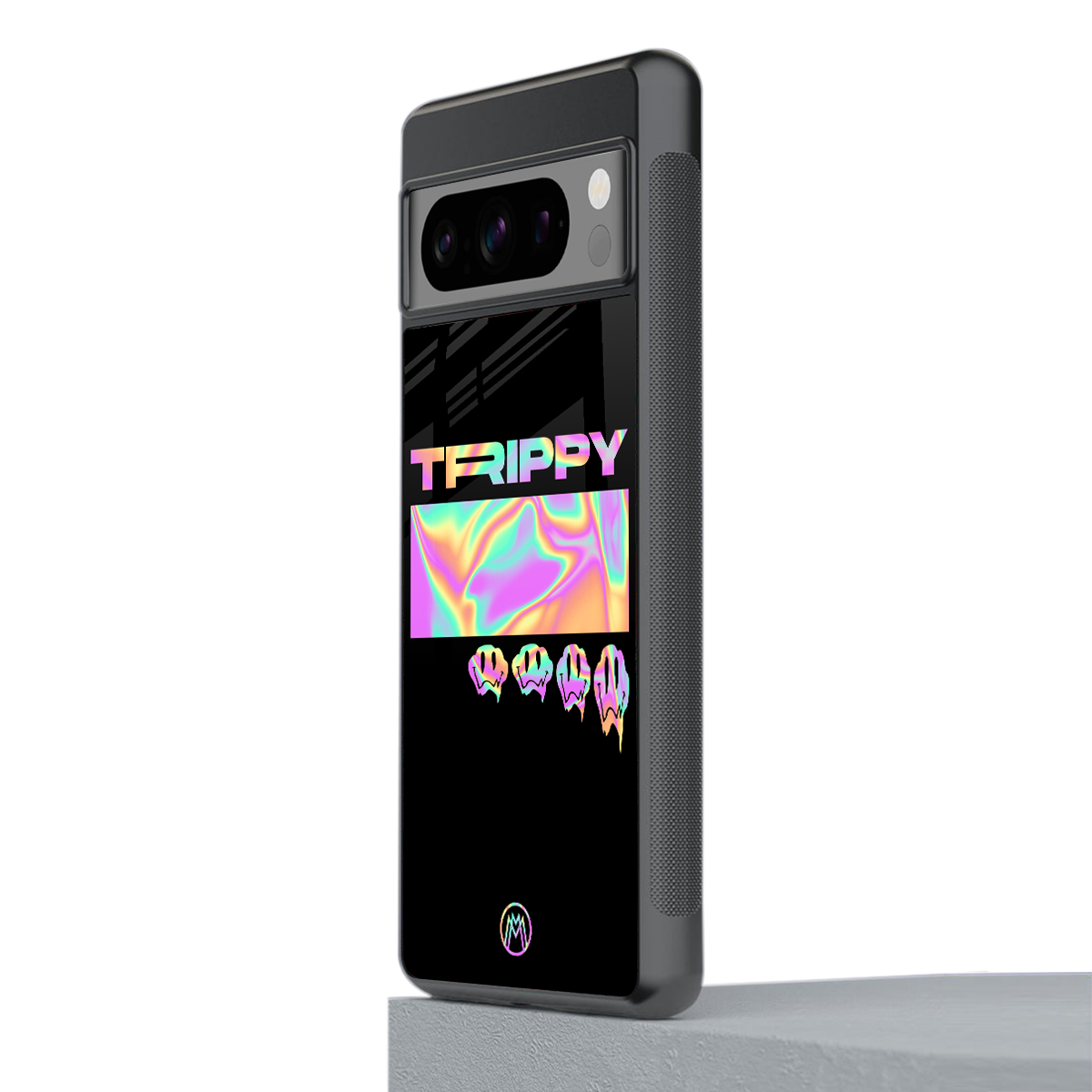 trippy trippy back phone cover | glass case for google pixel 8 pro