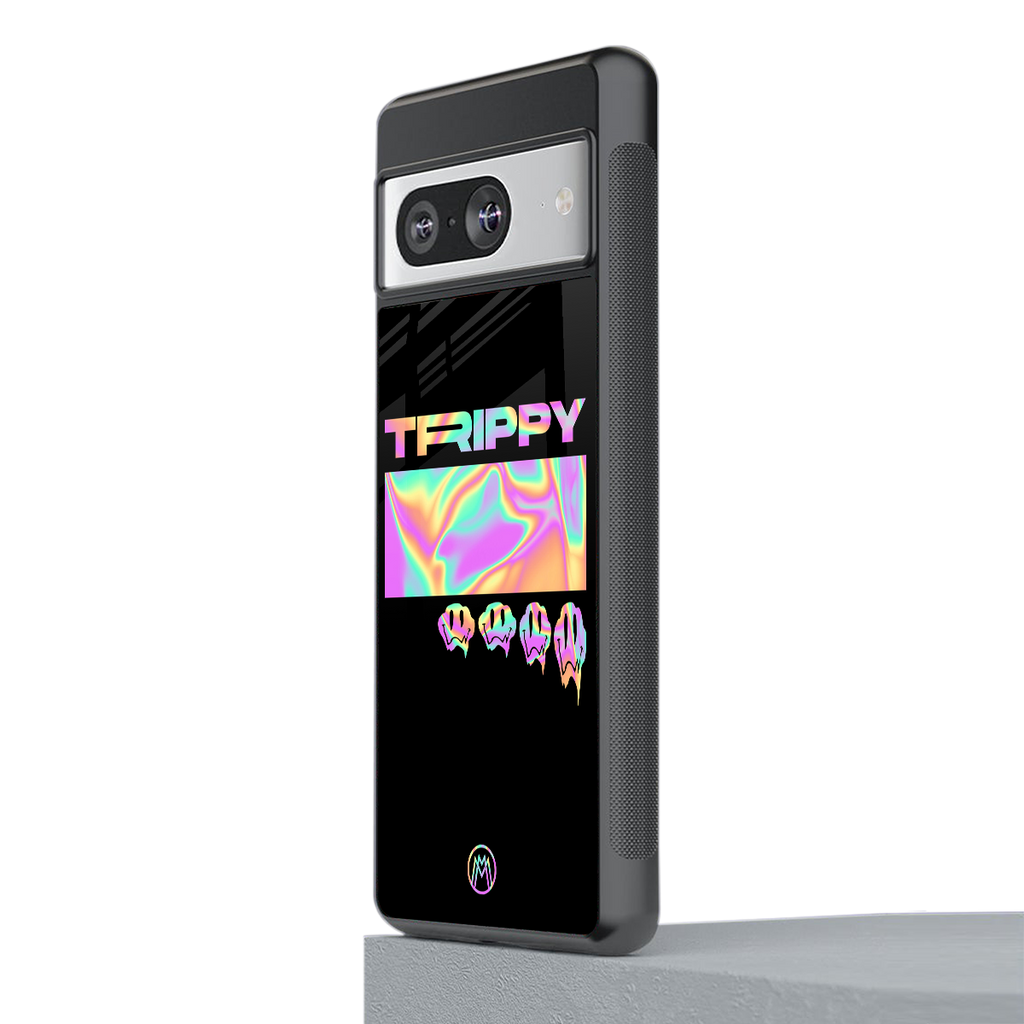 trippy trippy back phone cover | glass case for Google Pixel 8
