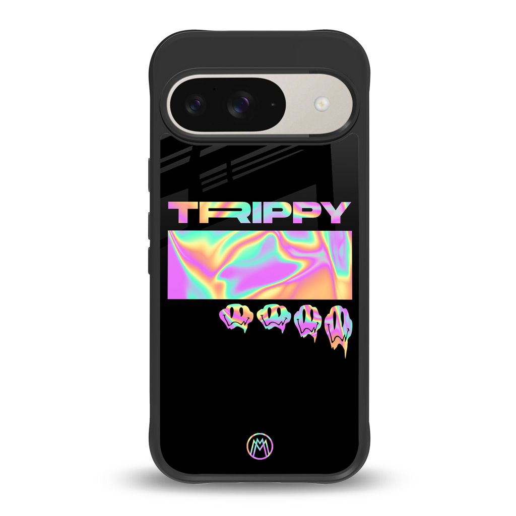 trippy trippy back phone cover | glass case for google pixel 9