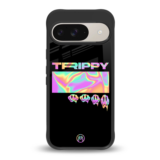 trippy trippy back phone cover | glass case for google pixel 9