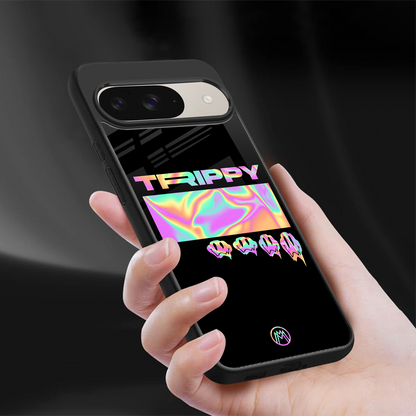 trippy trippy back phone cover | glass case for google pixel 9