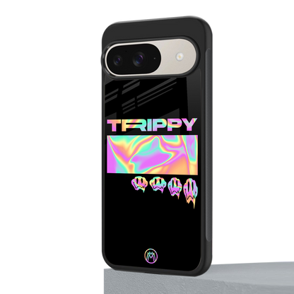 trippy trippy back phone cover | glass case for google pixel 9
