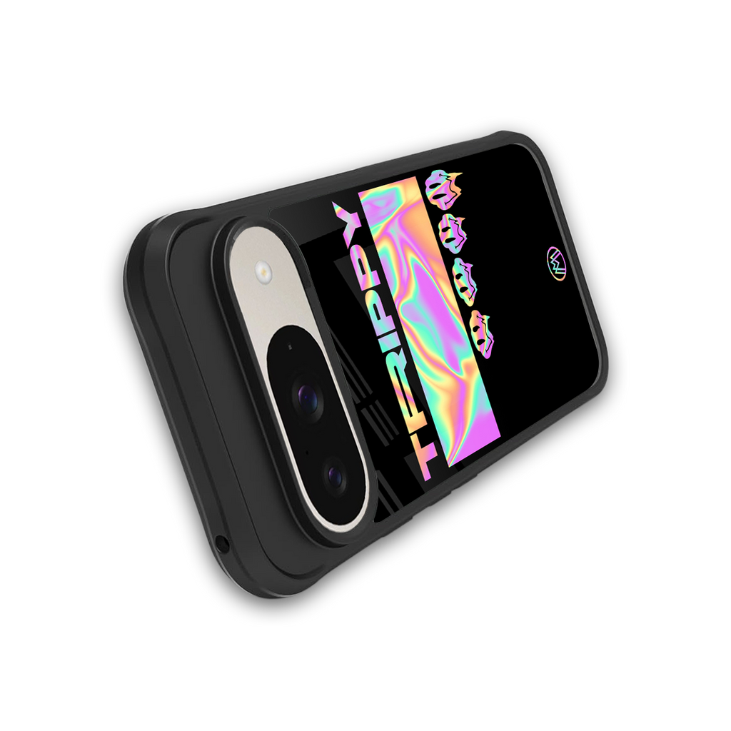 trippy trippy back phone cover | glass case for google pixel 9