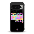 trippy trippy back phone cover | glass case for google pixel 9 pro