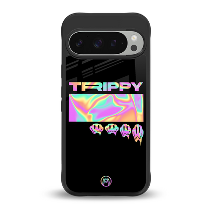 trippy trippy back phone cover | glass case for google pixel 9 pro xl