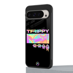 trippy trippy back phone cover | glass case for google pixel 9 pro