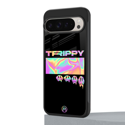trippy trippy back phone cover | glass case for google pixel 9 pro xl