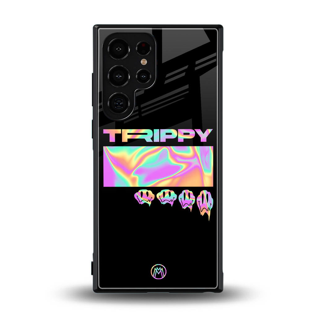 trippy trippy back phone cover | glass case for samsung galaxy s23 ultra