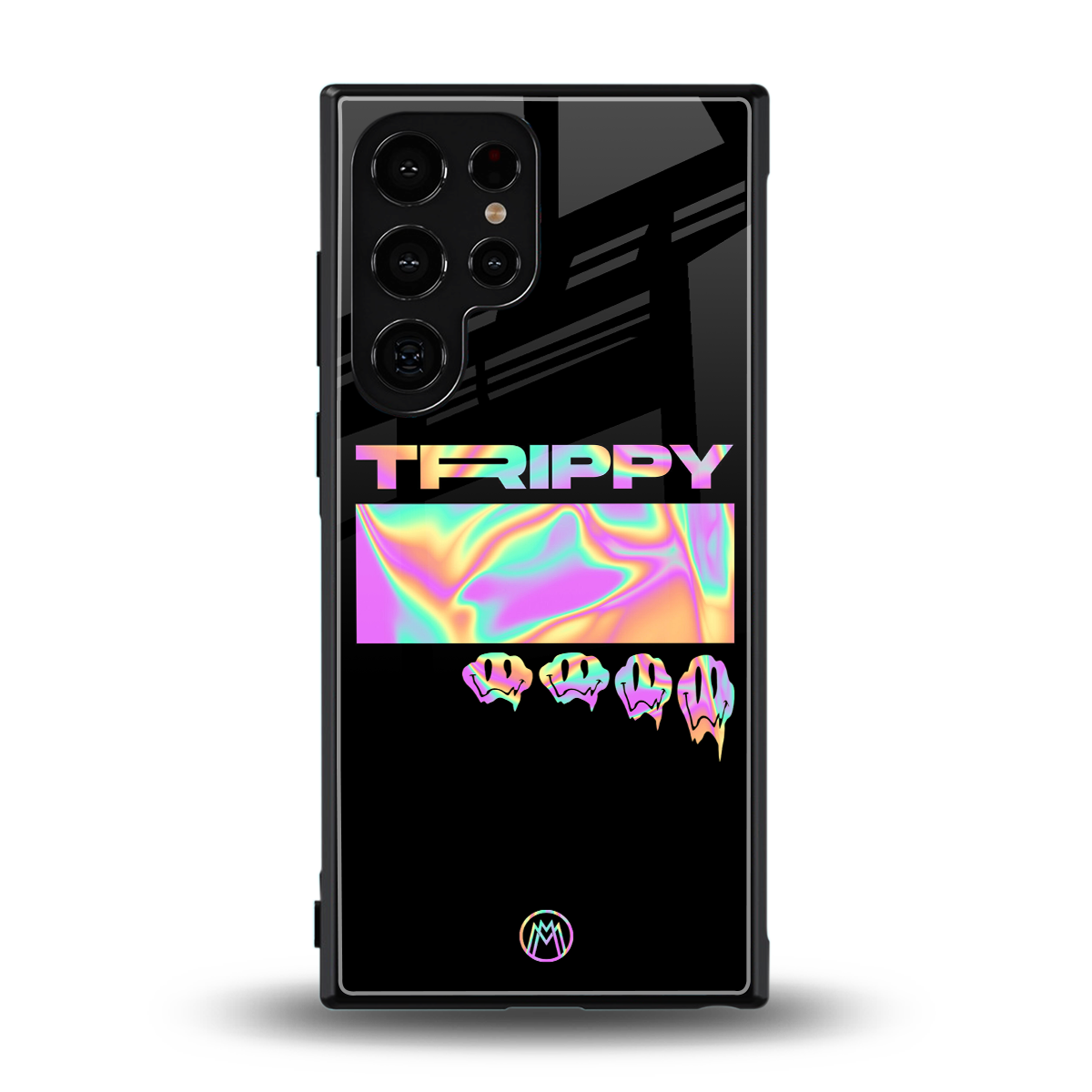 trippy trippy back phone cover | glass case for samsung galaxy s23 ultra