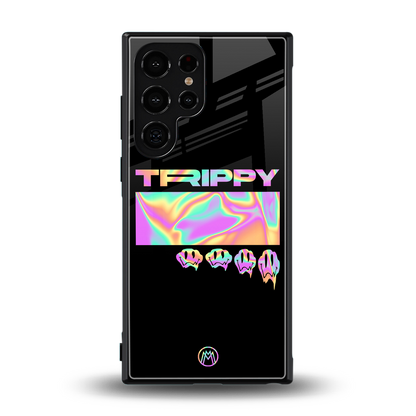 trippy trippy back phone cover | glass case for samsung galaxy s23 ultra