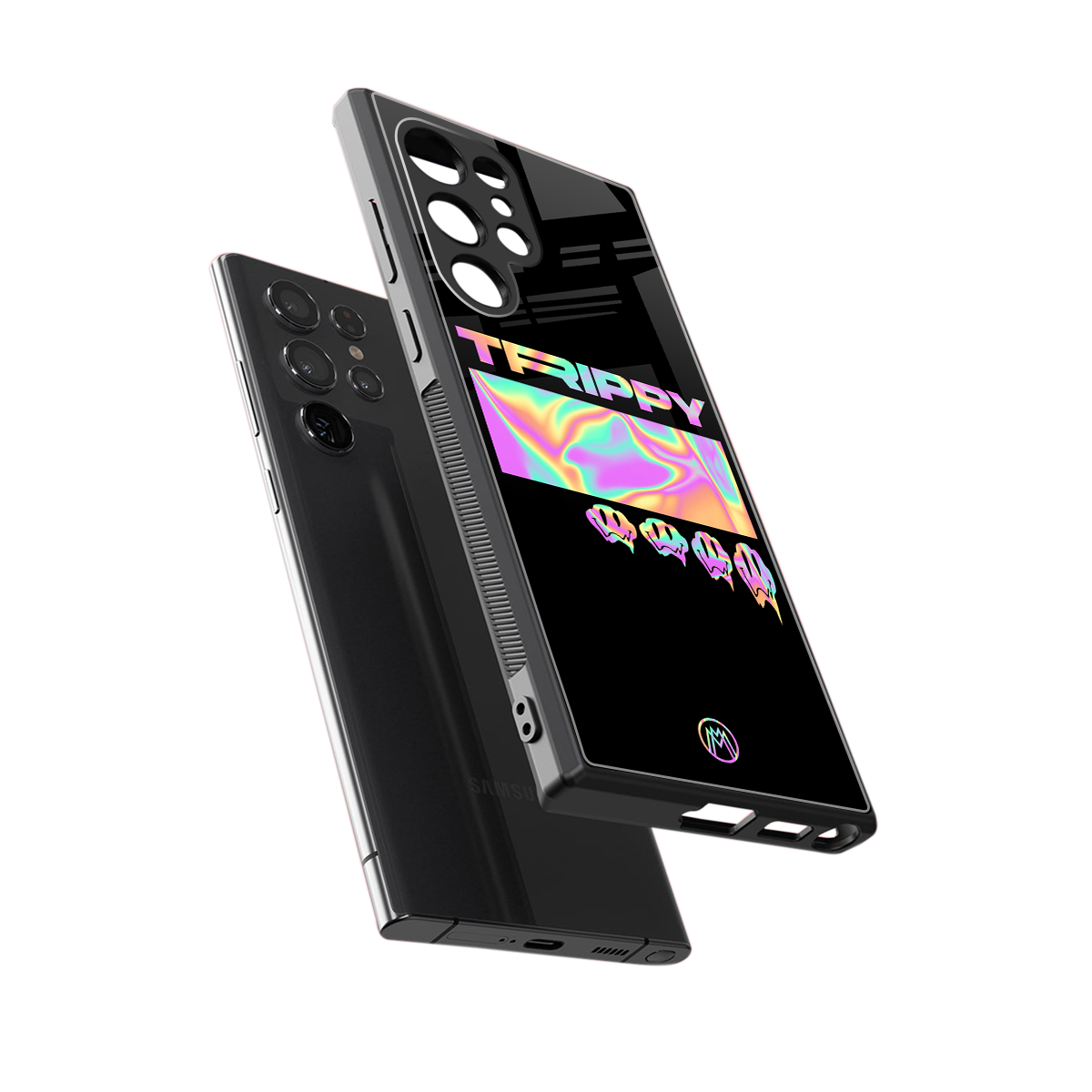 trippy trippy back phone cover | glass case for samsung galaxy s23 ultra