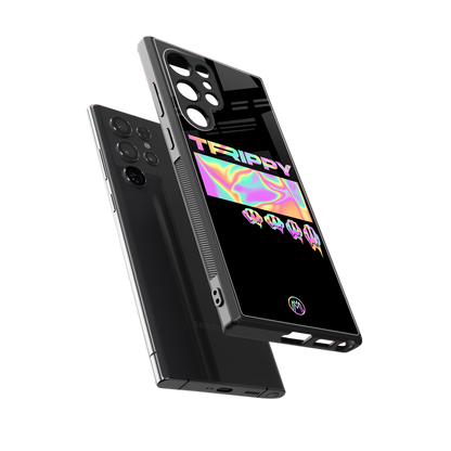 trippy trippy back phone cover | glass case for samsung galaxy s23 ultra