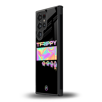 trippy trippy back phone cover | glass case for samsung galaxy s23 ultra