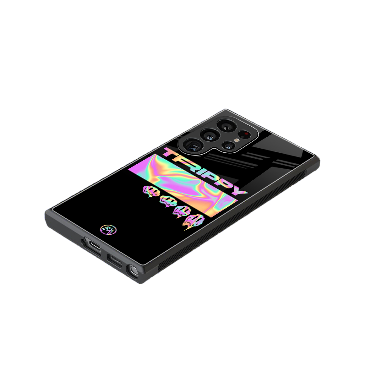 trippy trippy back phone cover | glass case for samsung galaxy s23 ultra