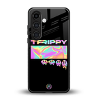 trippy trippy back phone cover | glass case for samsung galaxy s25 plus