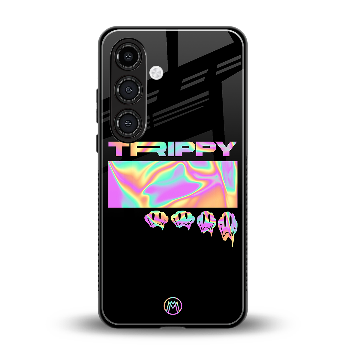 trippy trippy back phone cover | glass case for samsung galaxy s23 plus