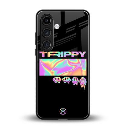trippy trippy back phone cover | glass case for samsung galaxy s23 plus