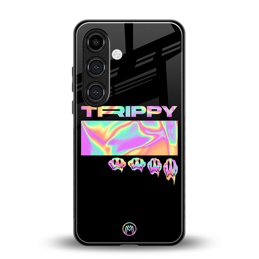 trippy trippy back phone cover | glass case for samsung galaxy s23 plus
