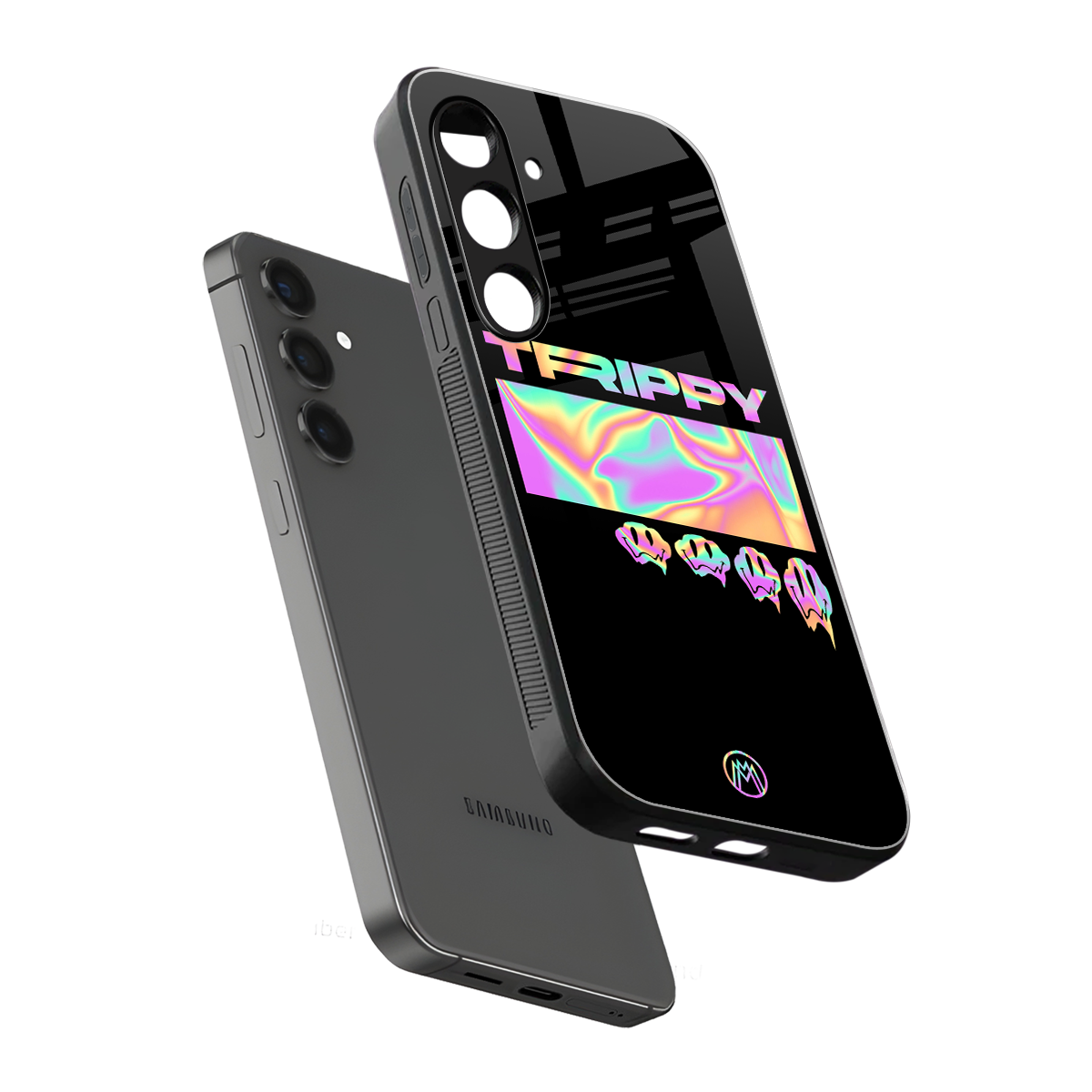 trippy trippy back phone cover | glass case for samsung galaxy s24 plus